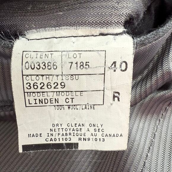 Jack Victor Italian Wool Linden Cut Blazer 3-Button Sport Coat Suit Jacket, 40R - Picture 13 of 13